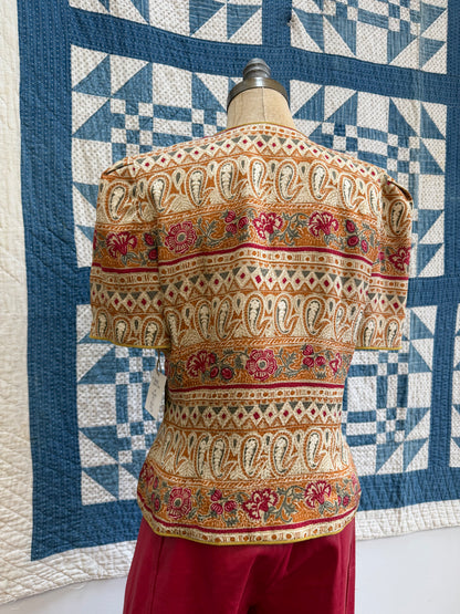 Short Sleeved Silk Jacket