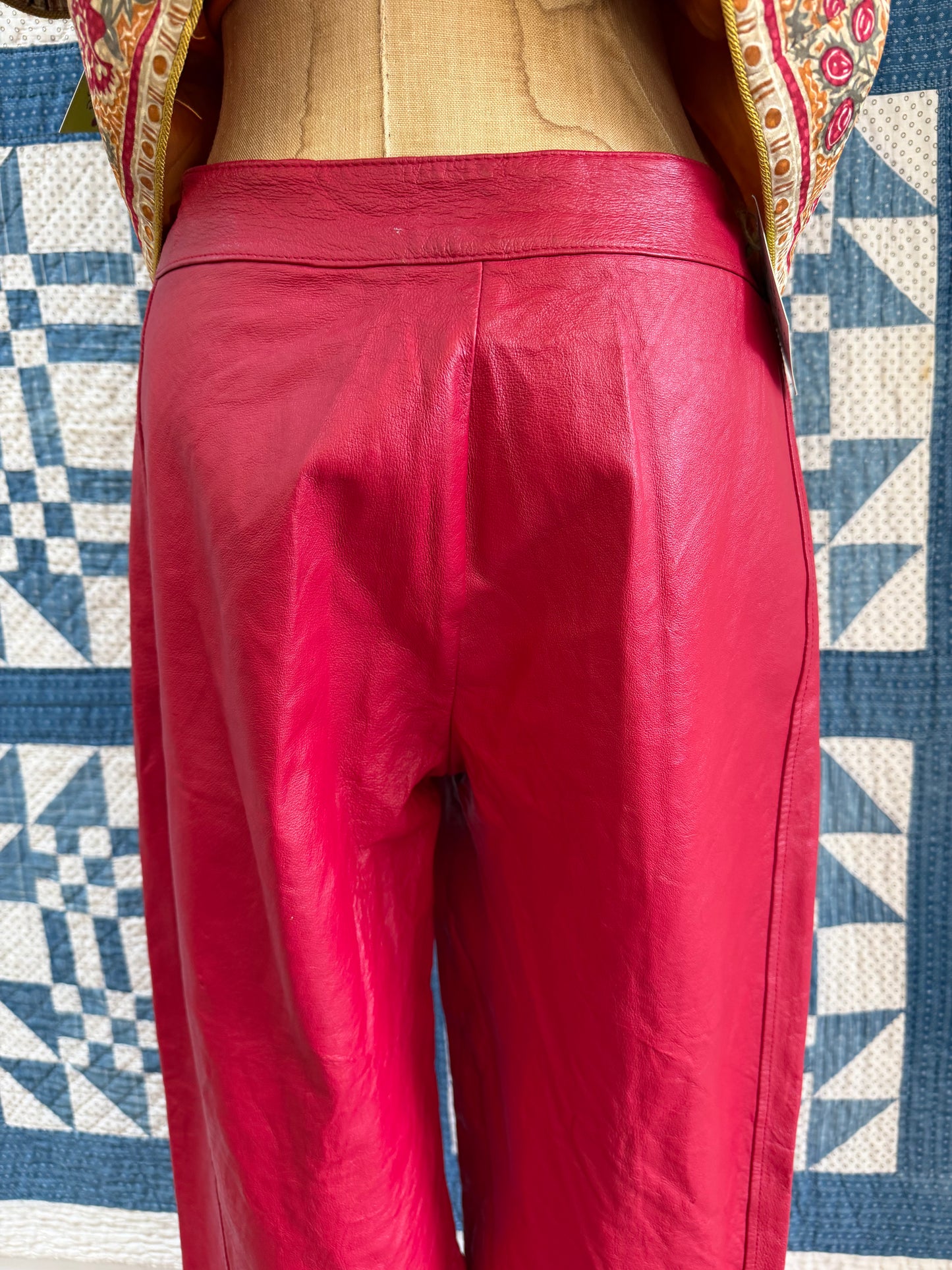 Red Leather Pants