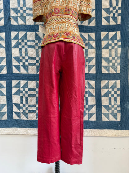 Red Leather Pants