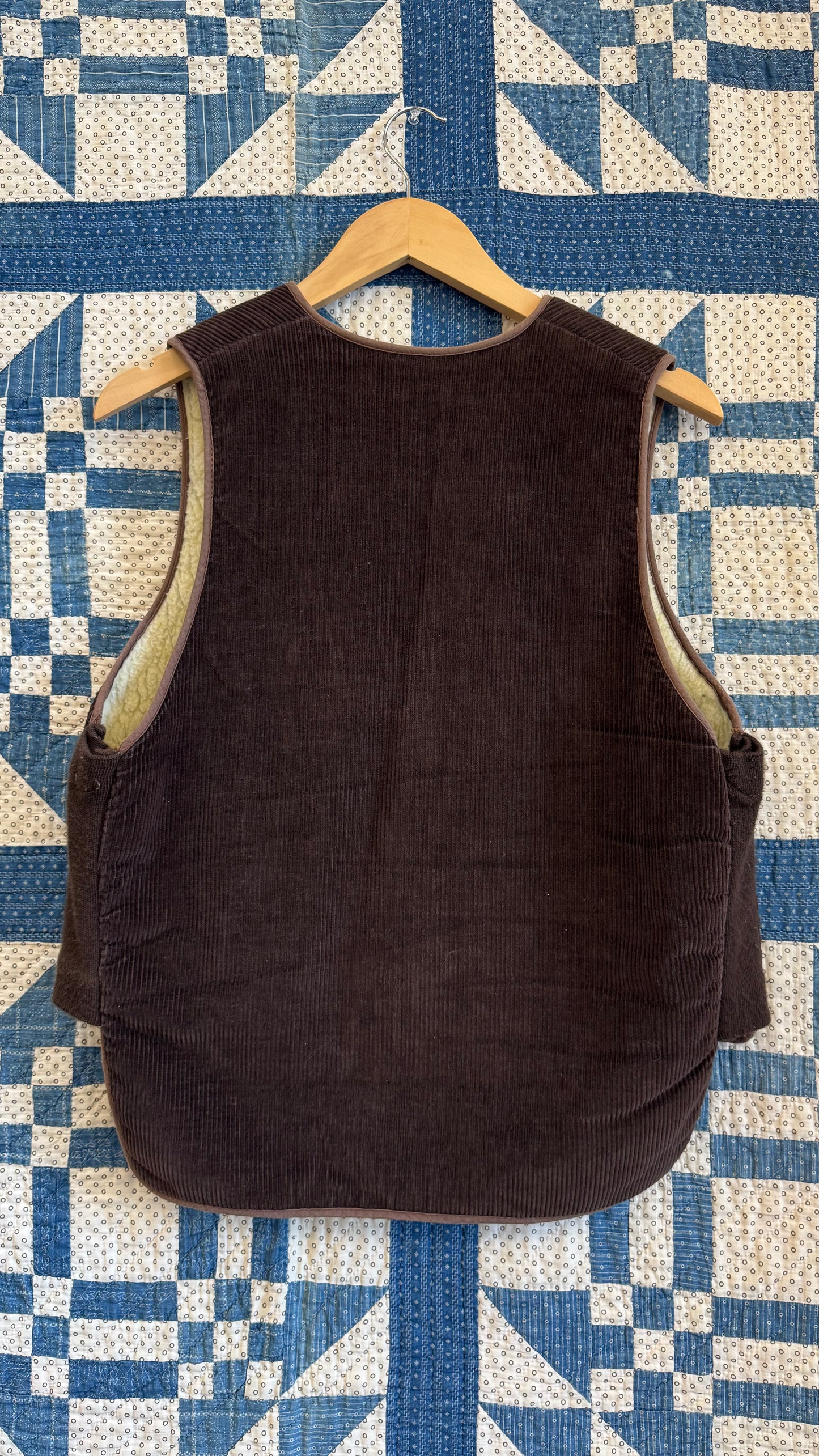 1980's Chocolate Brown Corduroy Vest