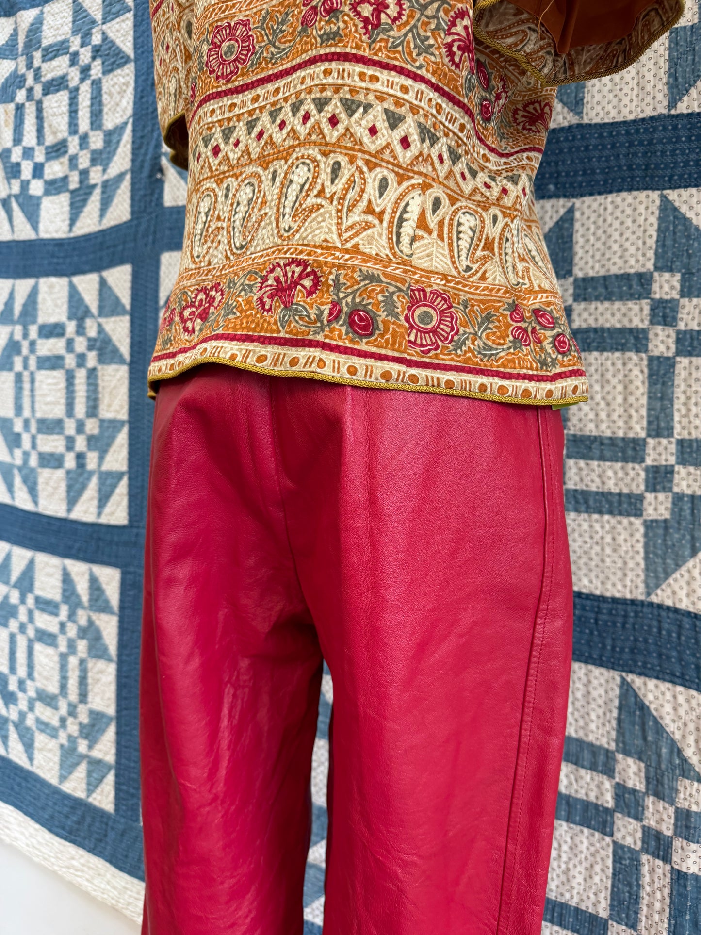Red Leather Pants