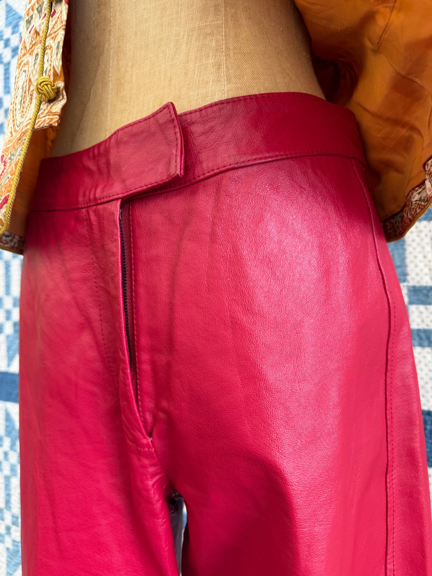 Red Leather Pants