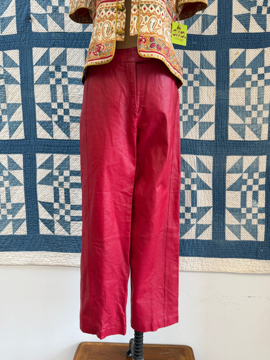 Red Leather Pants
