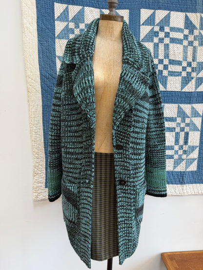 Teal Space Dyed Missoni Cardigan