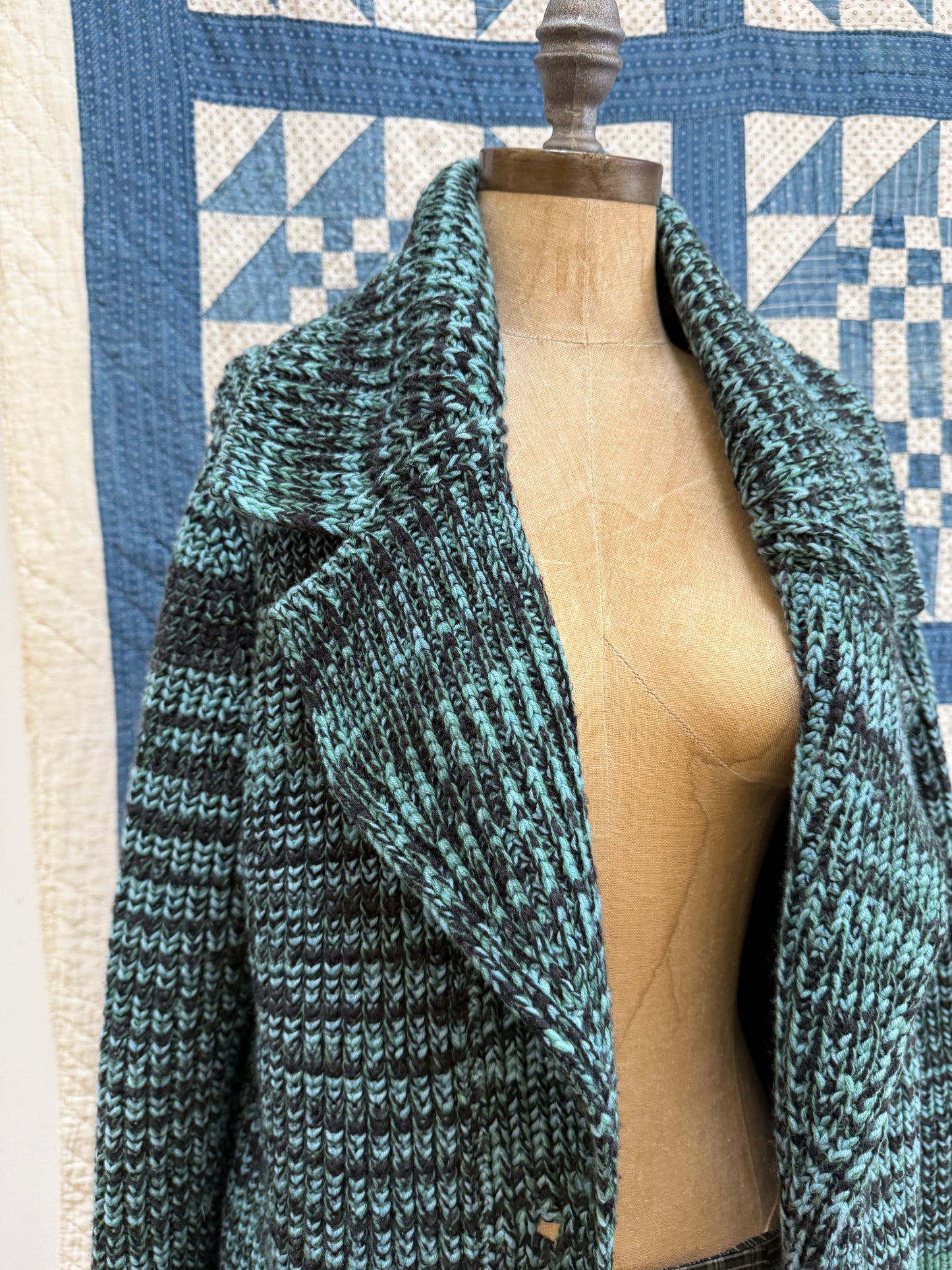 Teal Space Dyed Missoni Cardigan