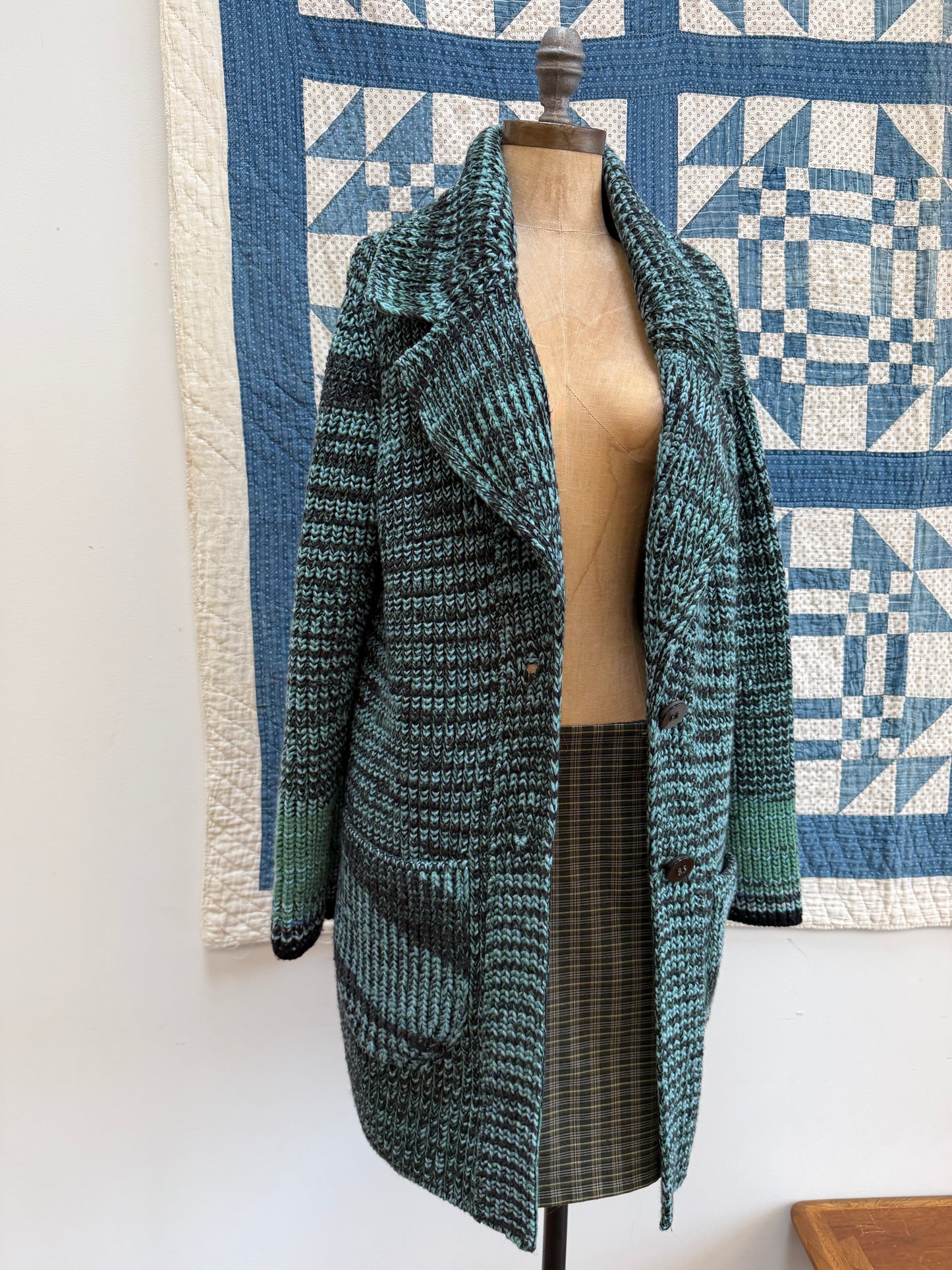 Teal Space Dyed Missoni Cardigan