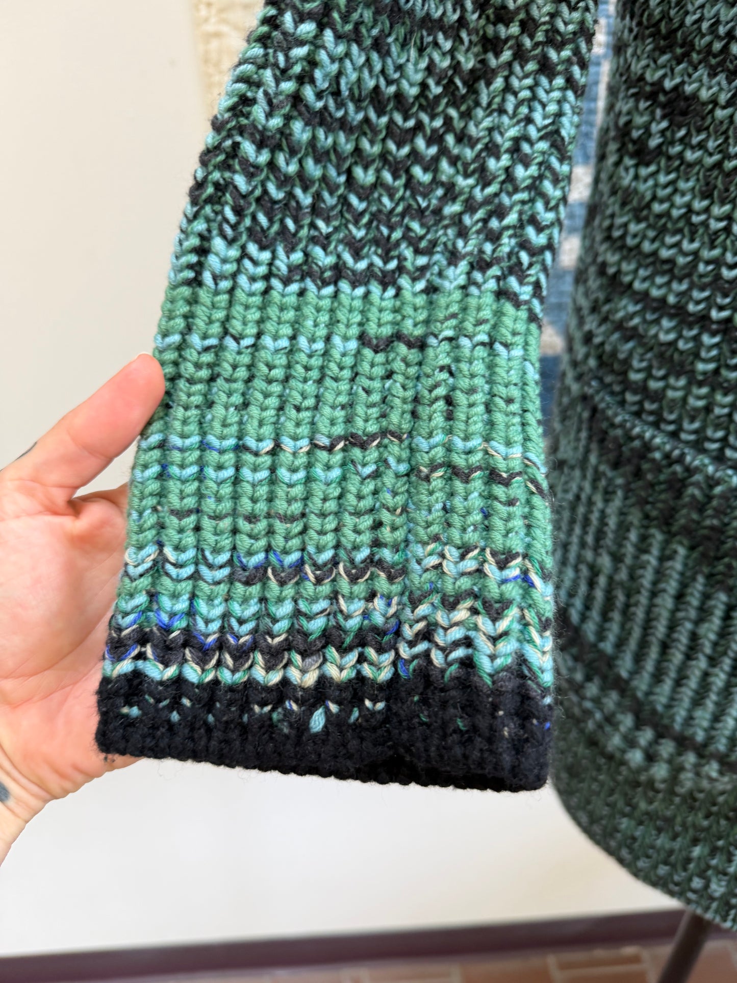 Teal Space Dyed Missoni Cardigan