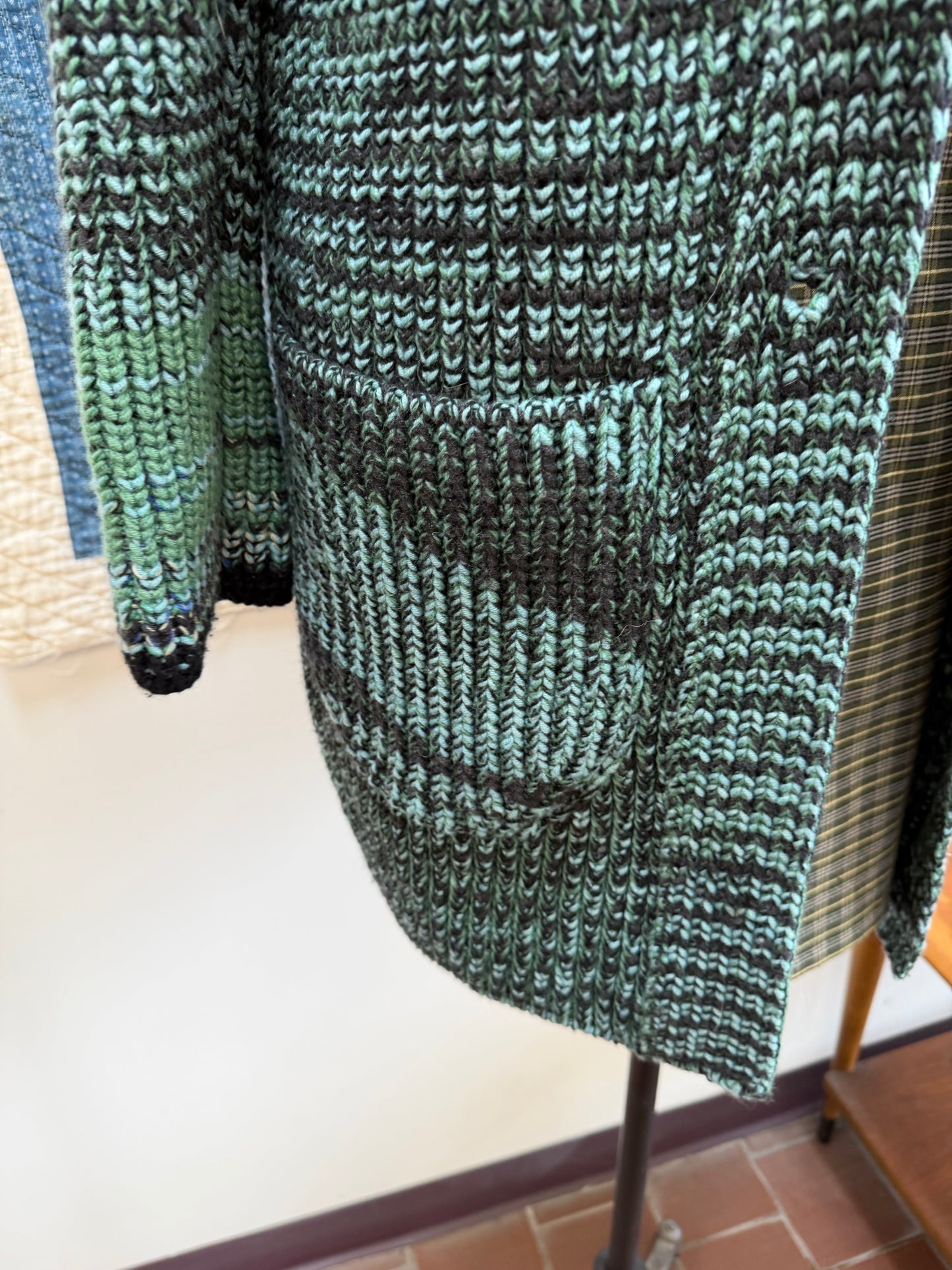 Teal Space Dyed Missoni Cardigan