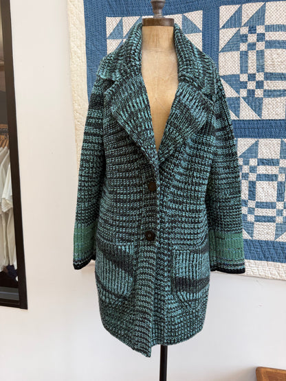 Teal Space Dyed Missoni Cardigan