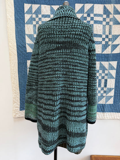 Teal Space Dyed Missoni Cardigan