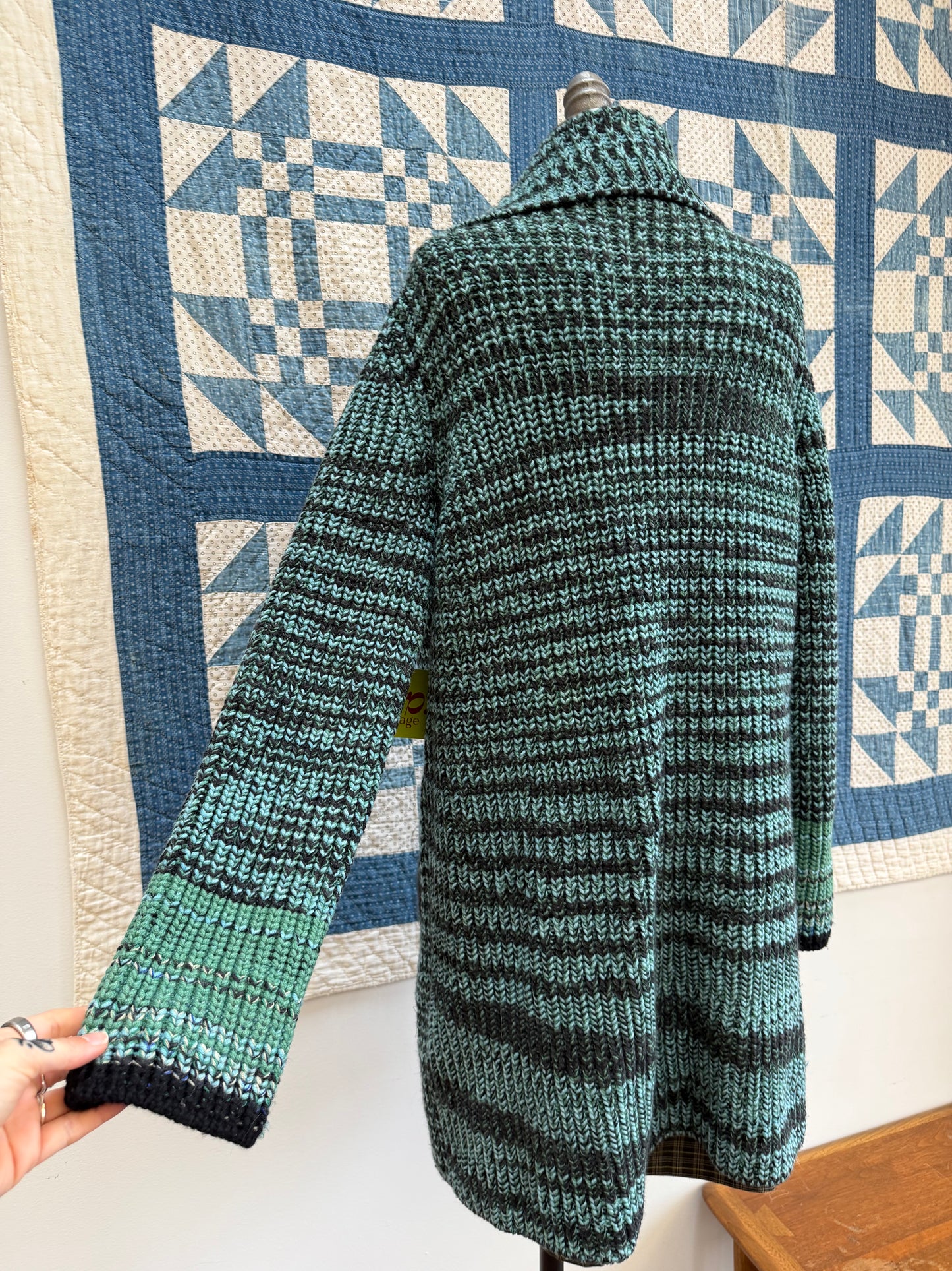 Teal Space Dyed Missoni Cardigan