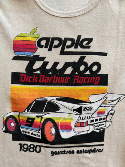 1980's Apple Turbo Dick Barbour Racing Baby Doll T-shirt