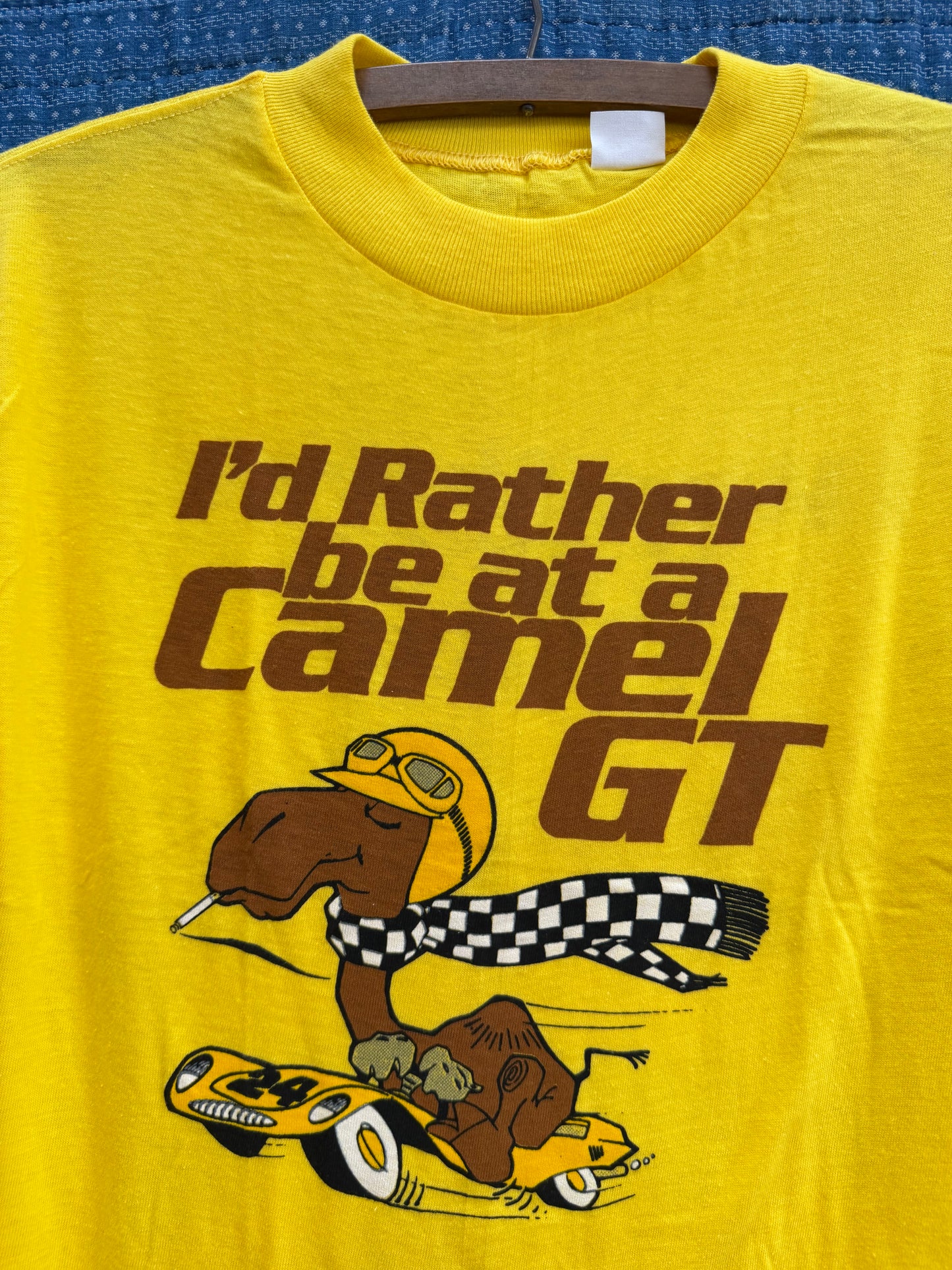 "I'd Rather Be At a Camel GT" Yellow Racing T-shirt