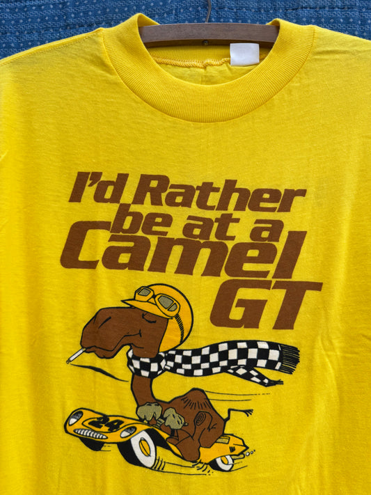 "I'd Rather Be At a Camel GT" Yellow Racing T-shirt