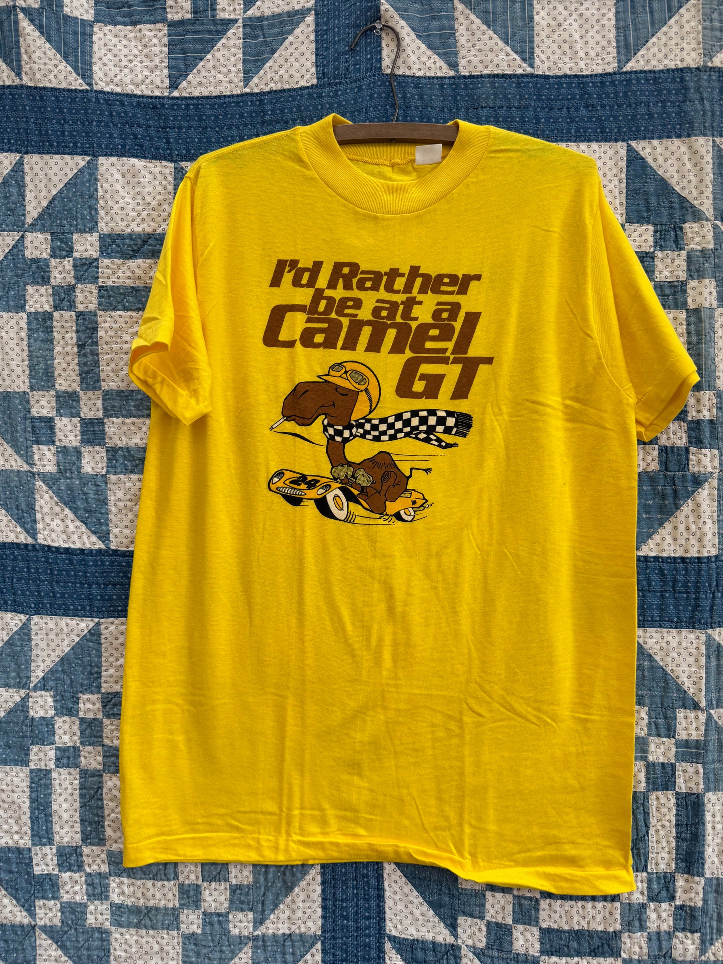 "I'd Rather Be At a Camel GT" Yellow Racing T-shirt
