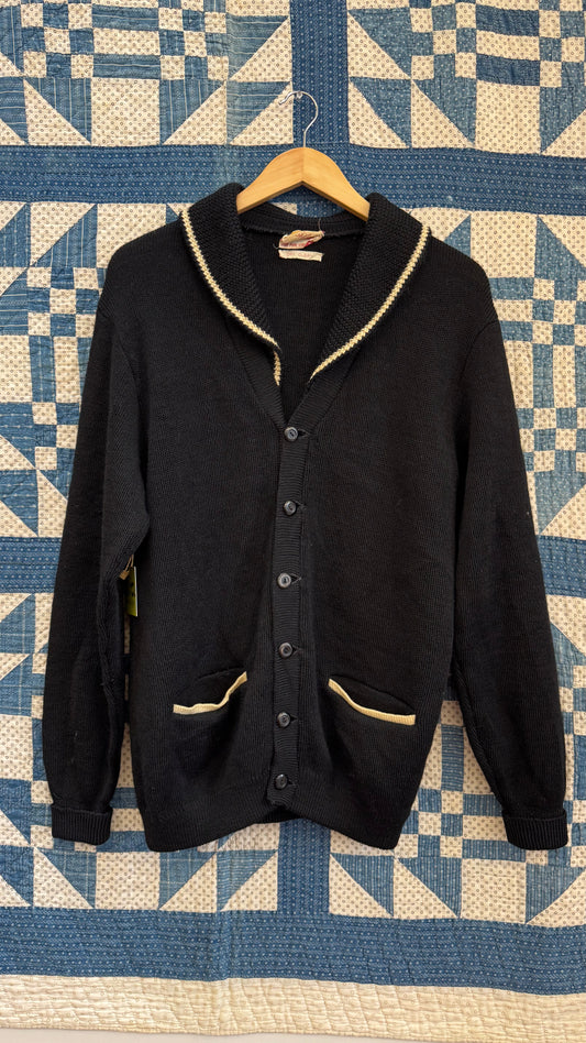 1960's Black and White Cardigan