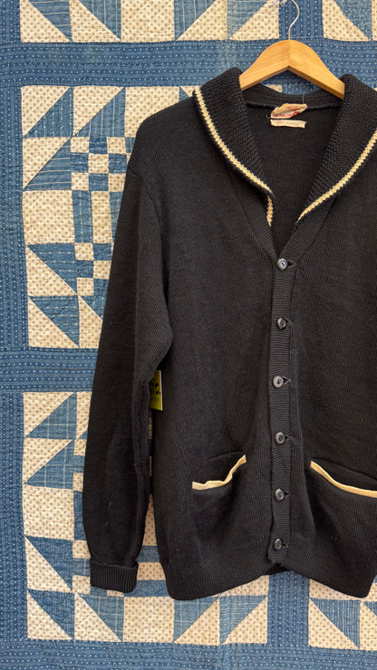 1960's Black and White Cardigan