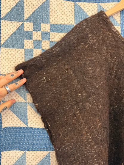 Brown and Tan Wool Poncho