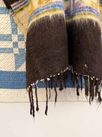 Brown and Tan Wool Poncho