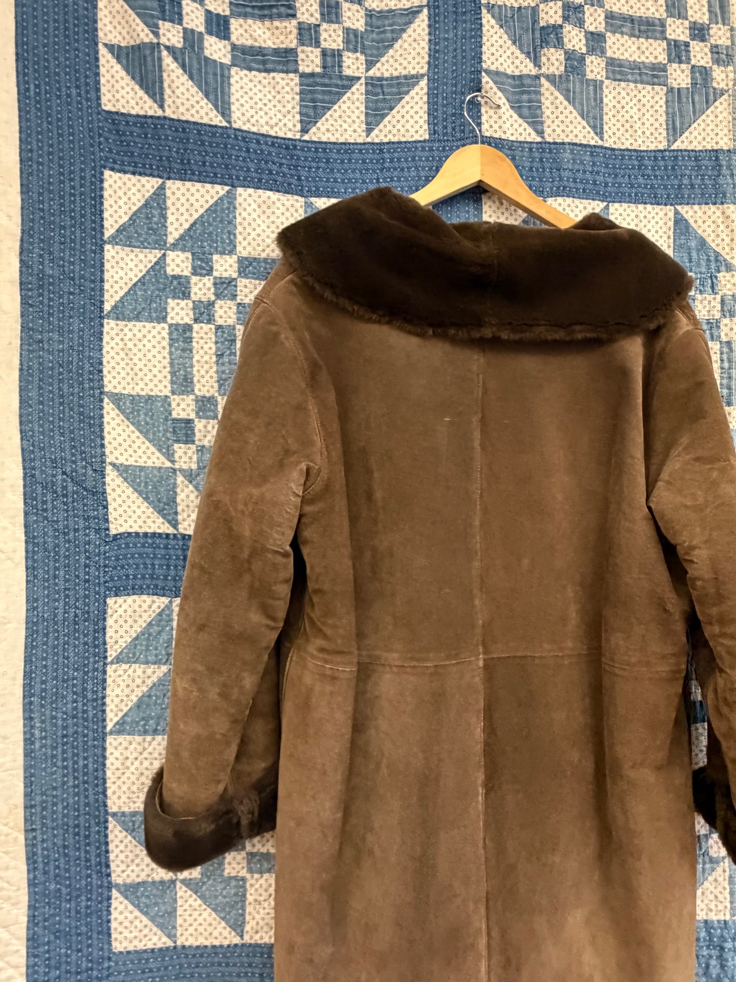 Chocolate Brown Suede Coat