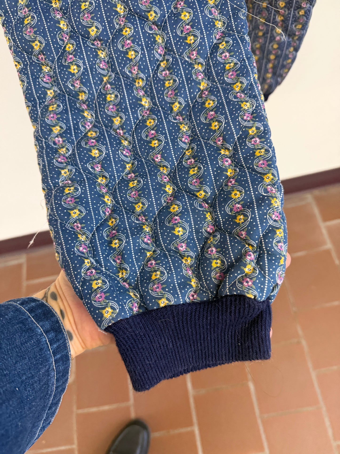 1970's Quilted Pajama Jumpsuit