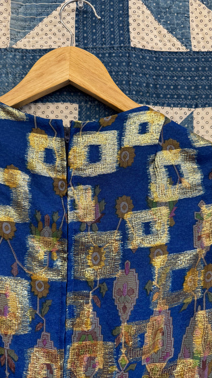 1970's Empire Waist Golden Dress