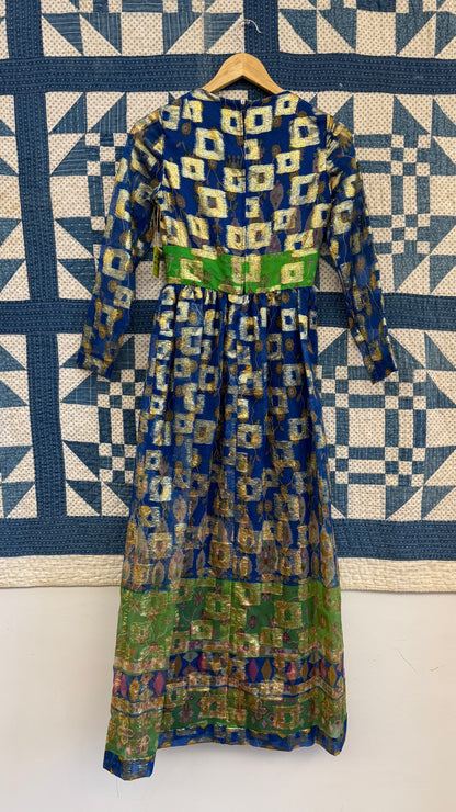 1970's Empire Waist Golden Dress