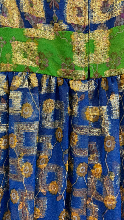 1970's Empire Waist Golden Dress