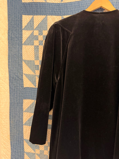 1980's Black Velvet Coat