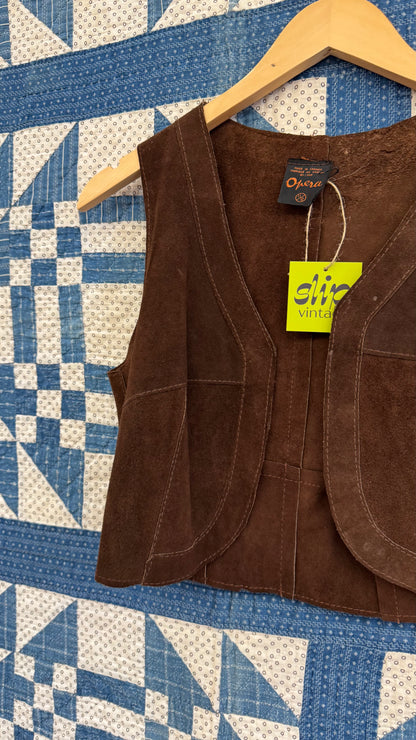 Two Piece Chocolate Suede Set