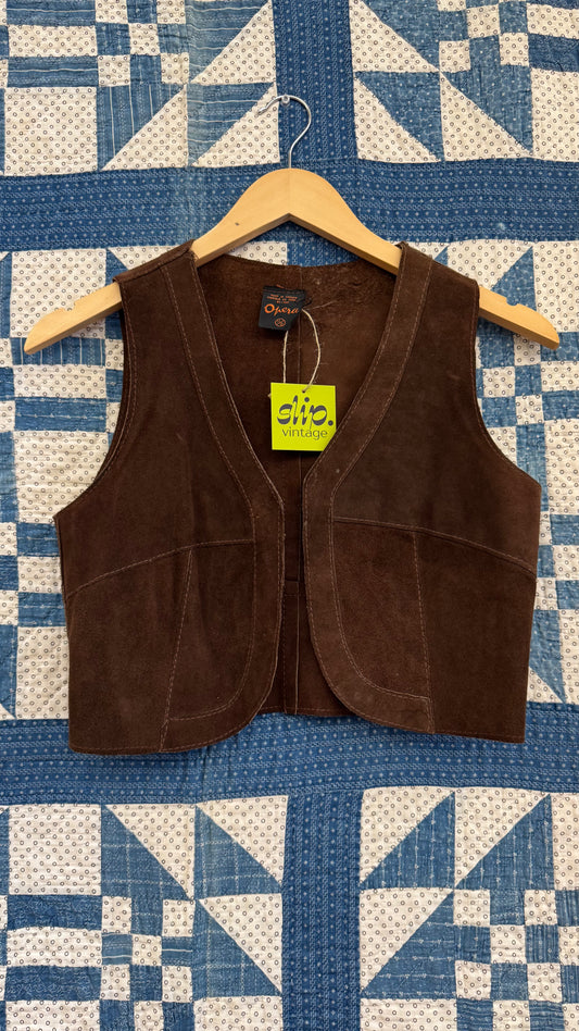 Two Piece Chocolate Suede Set