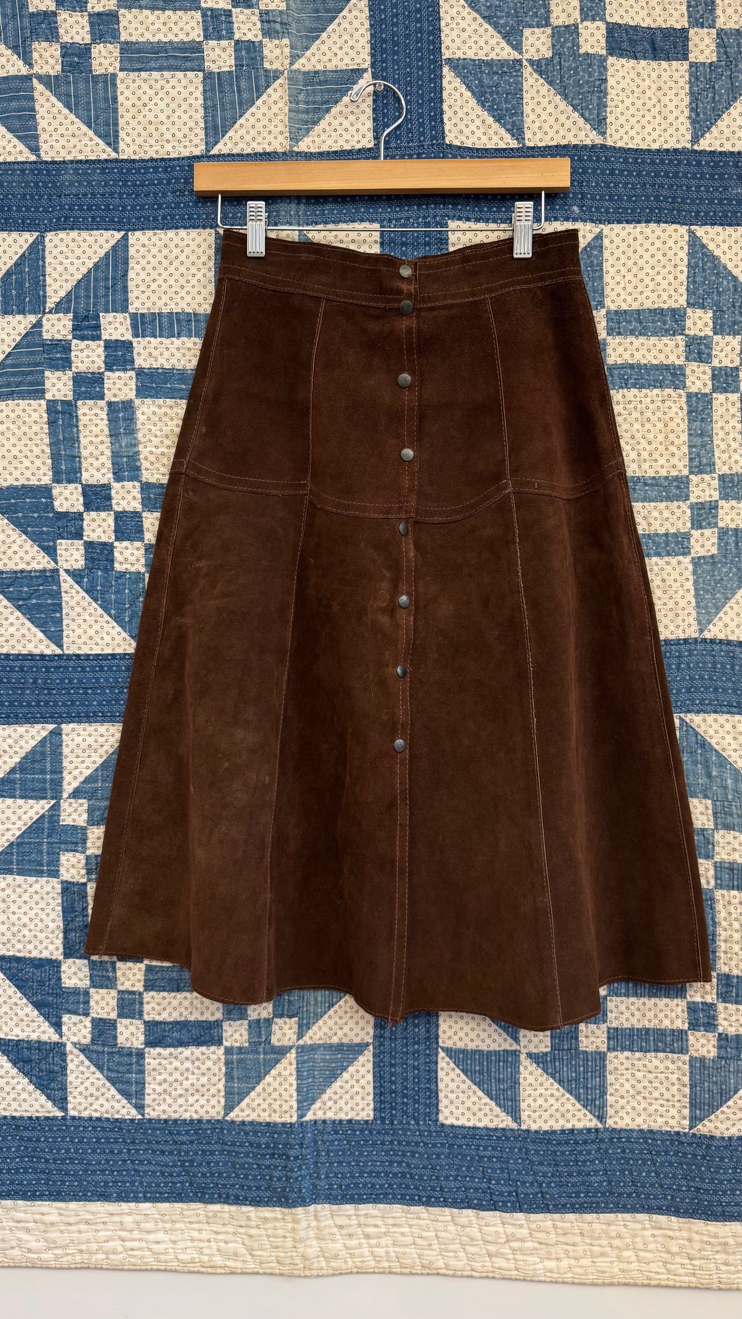 Two Piece Chocolate Suede Set