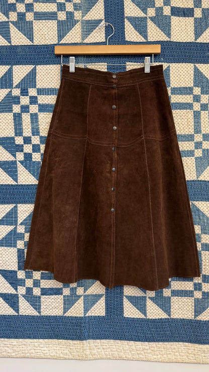 Two Piece Chocolate Suede Set