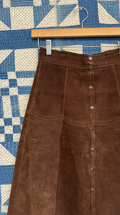 Two Piece Chocolate Suede Set