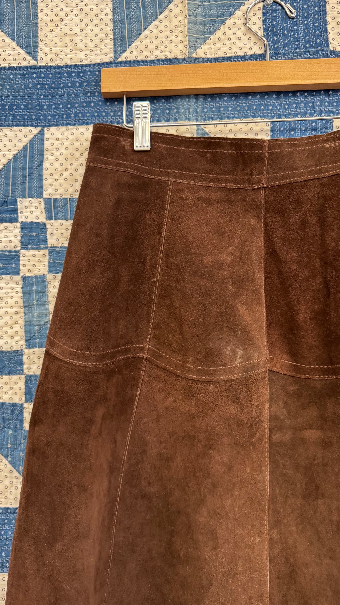 Two Piece Chocolate Suede Set