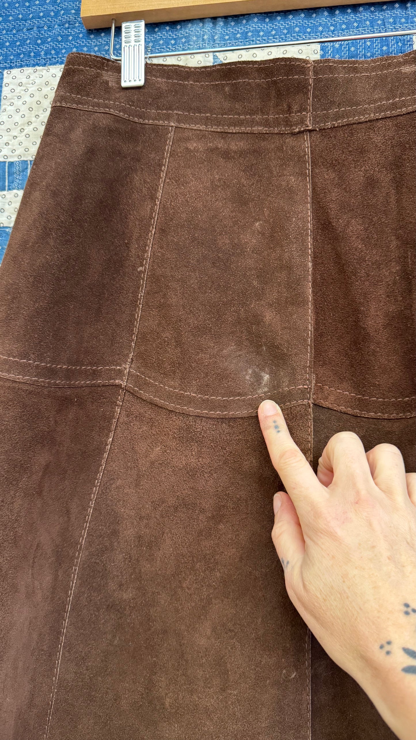 Two Piece Chocolate Suede Set