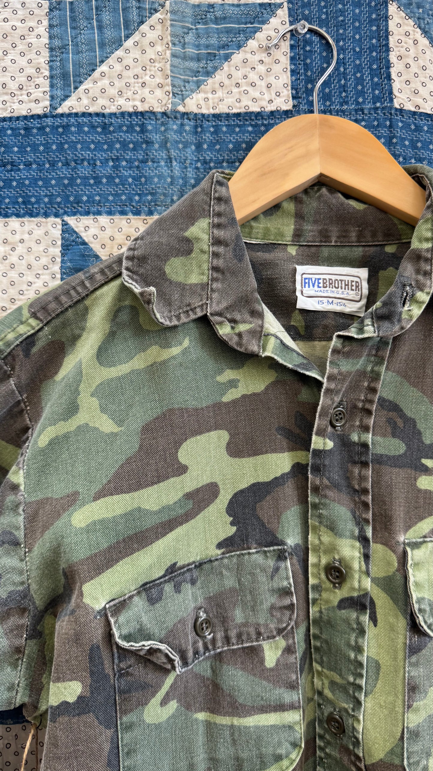 1990's Camo Button Up Shirt