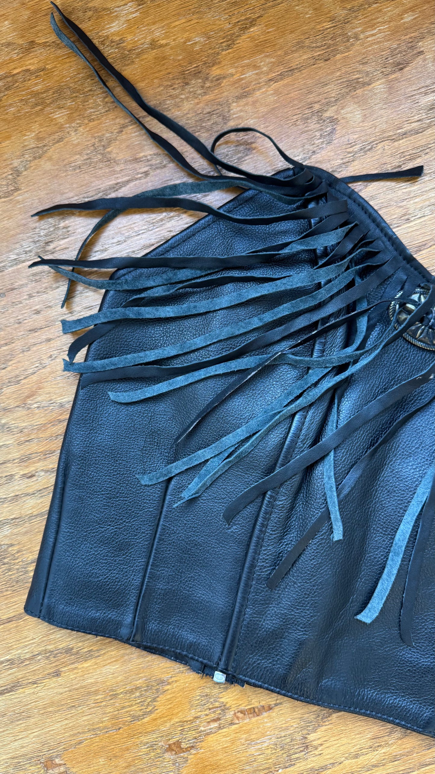 1980's Leather Harley Davidson Bustier