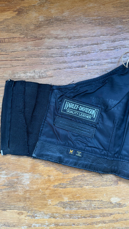 1980's Leather Harley Davidson Bustier