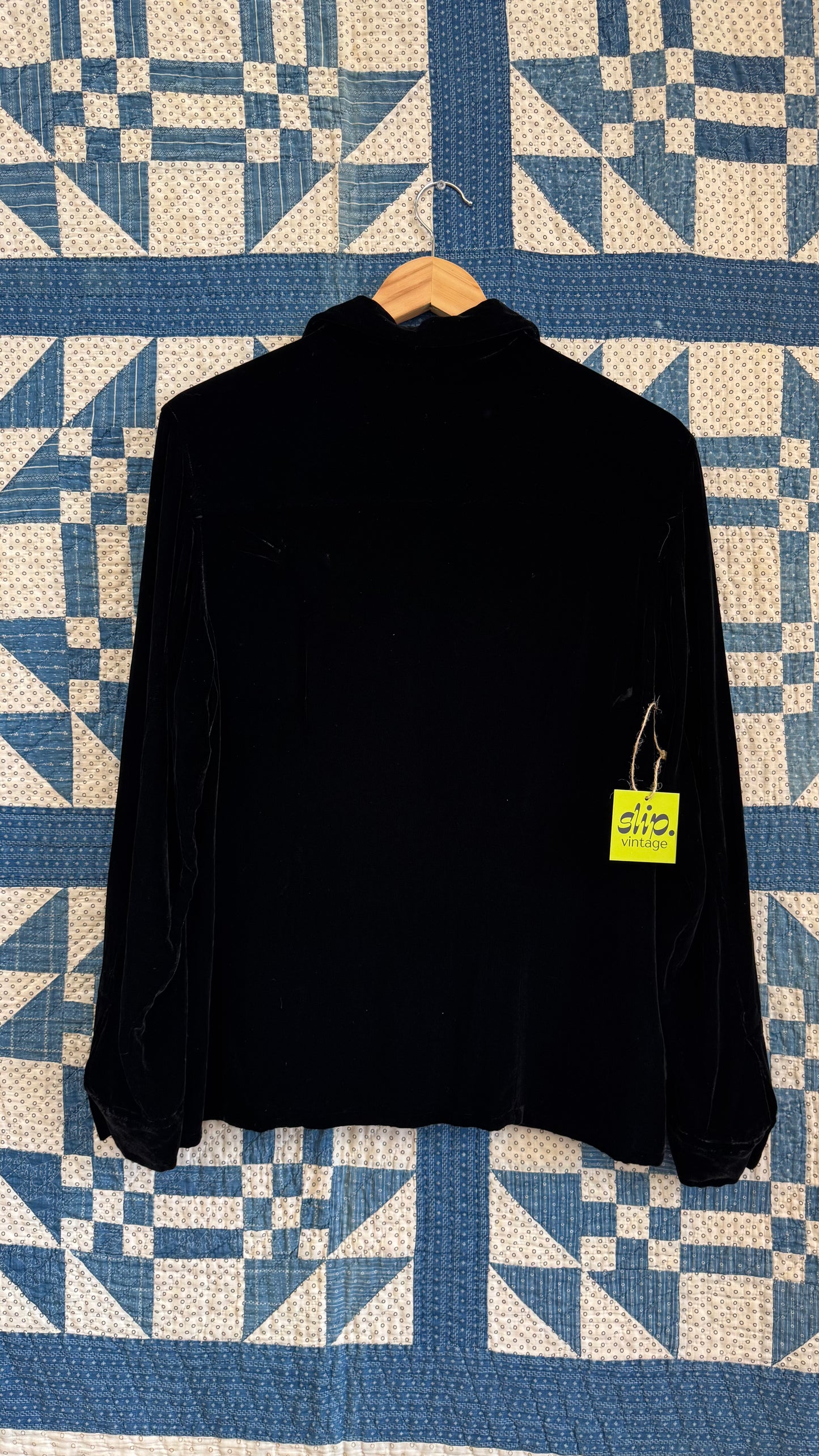 1980's Gap Black Velvet Blouse