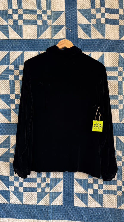 1980's Gap Black Velvet Blouse