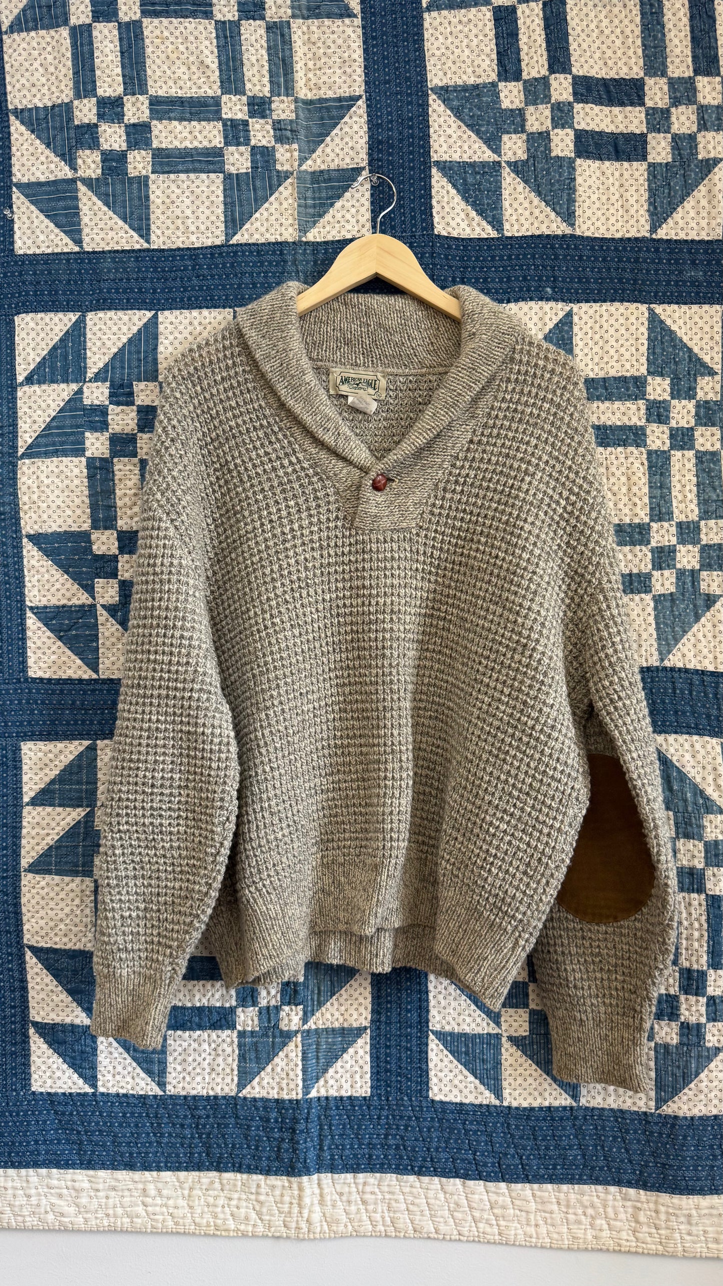 1990's Waffle Knit Cowl Sweater