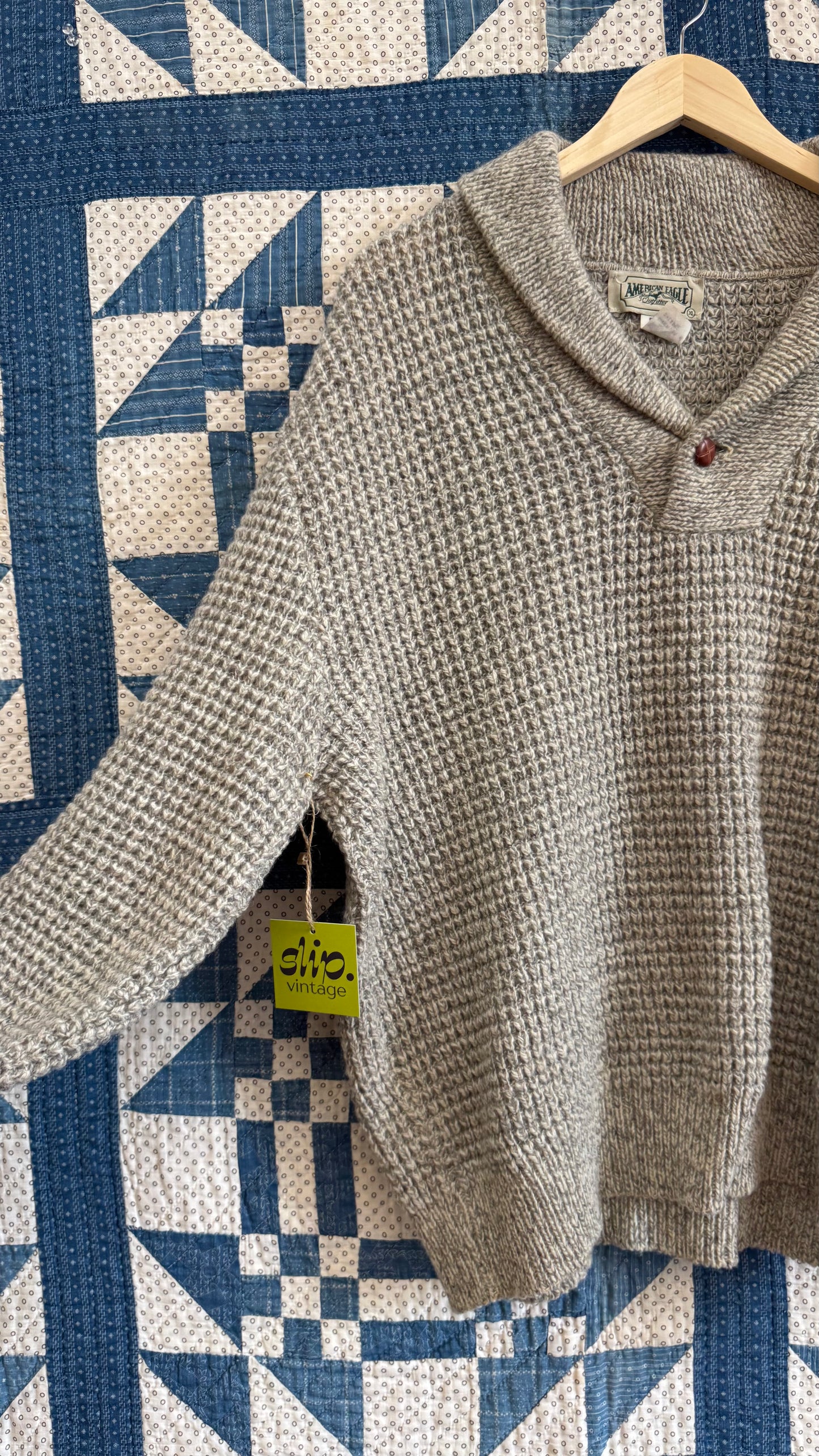 1990's Waffle Knit Cowl Sweater