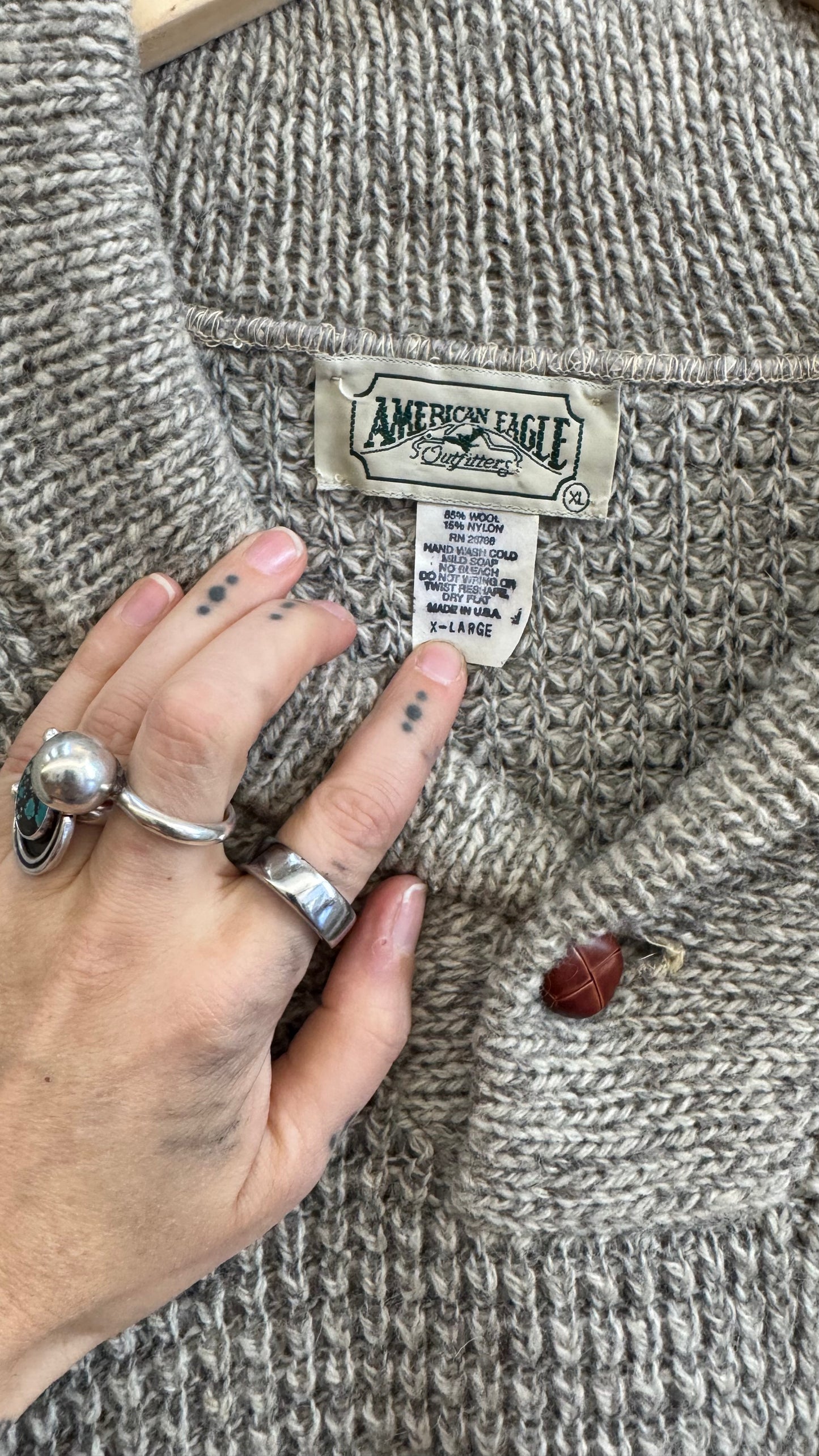 1990's Waffle Knit Cowl Sweater