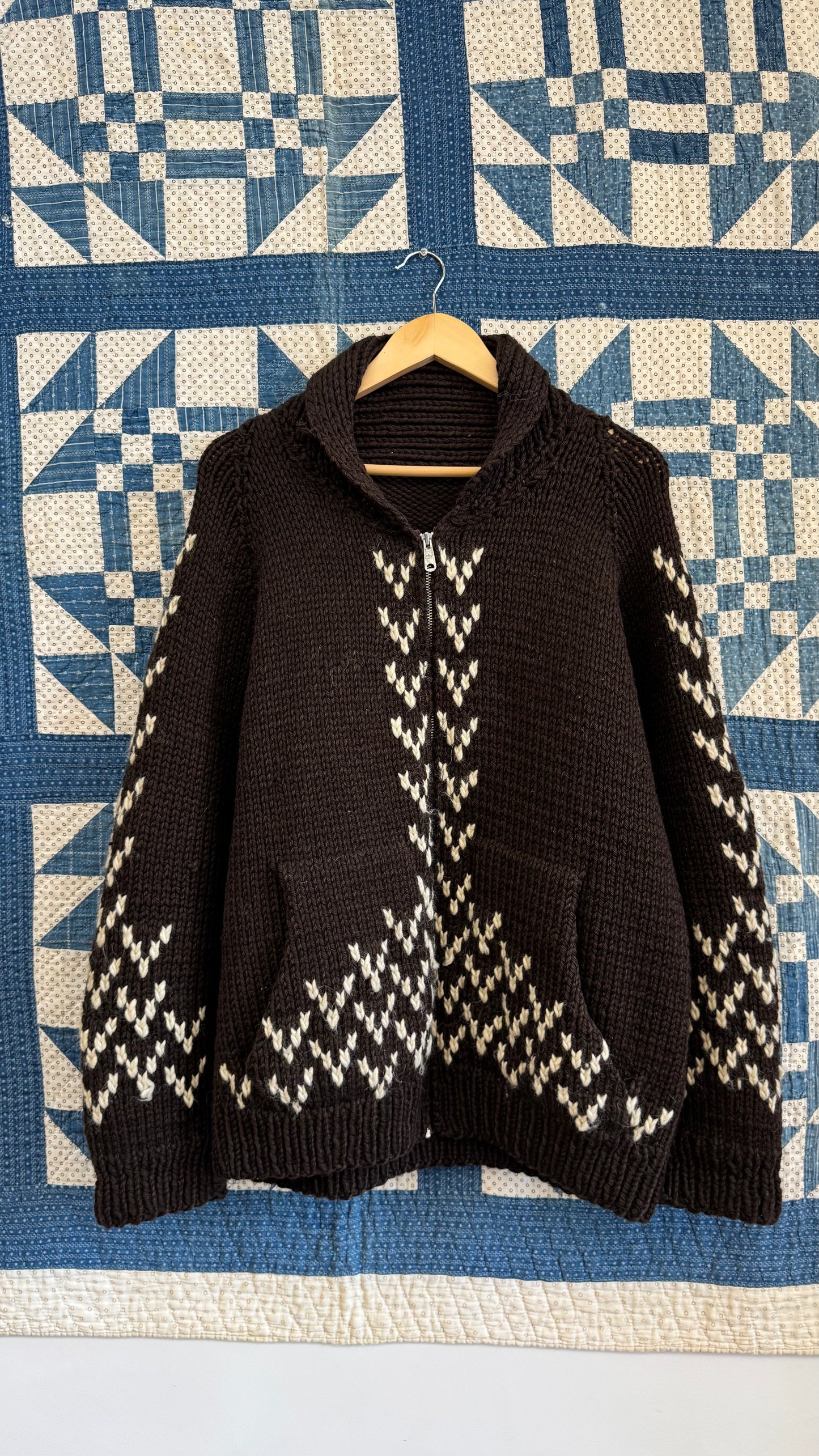 Chocolate Brown Cowichan Sweater