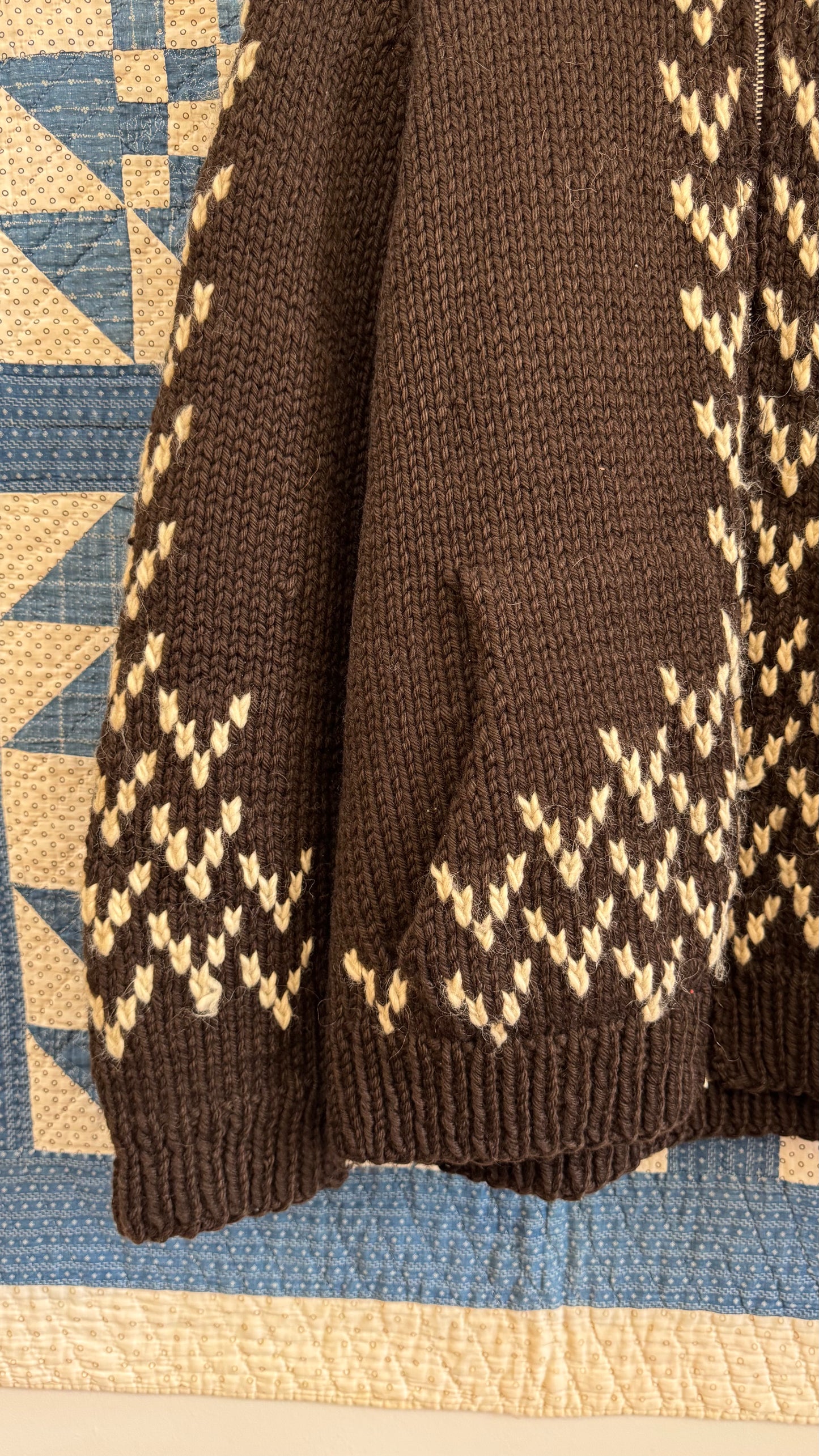 Chocolate Brown Cowichan Sweater