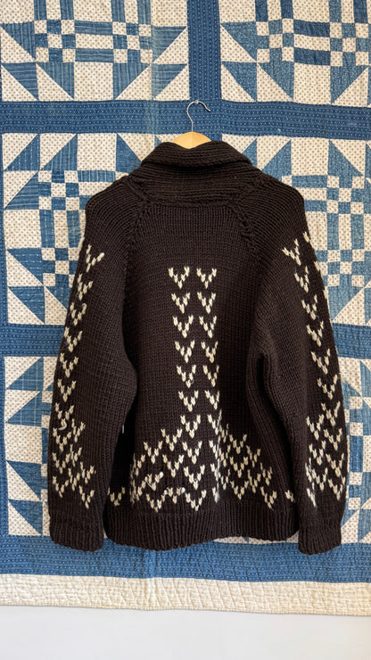 Chocolate Brown Cowichan Sweater