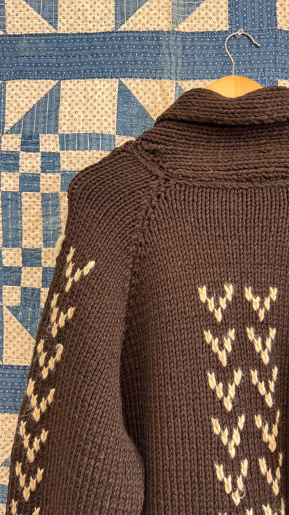 Chocolate Brown Cowichan Sweater