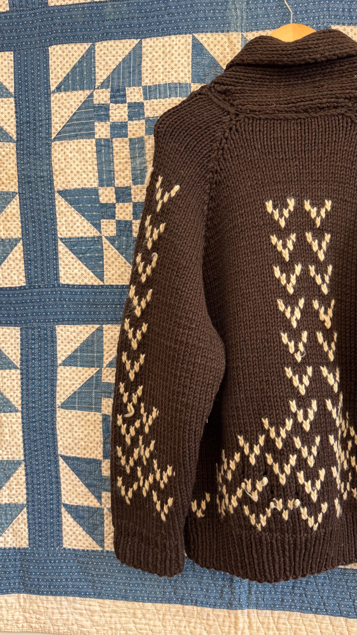 Chocolate Brown Cowichan Sweater