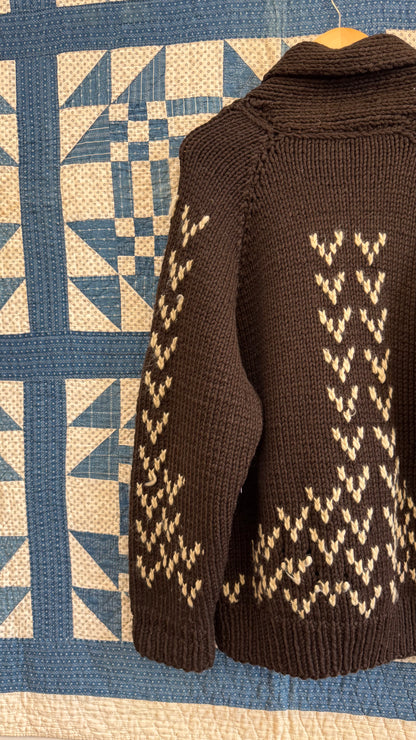 Chocolate Brown Cowichan Sweater